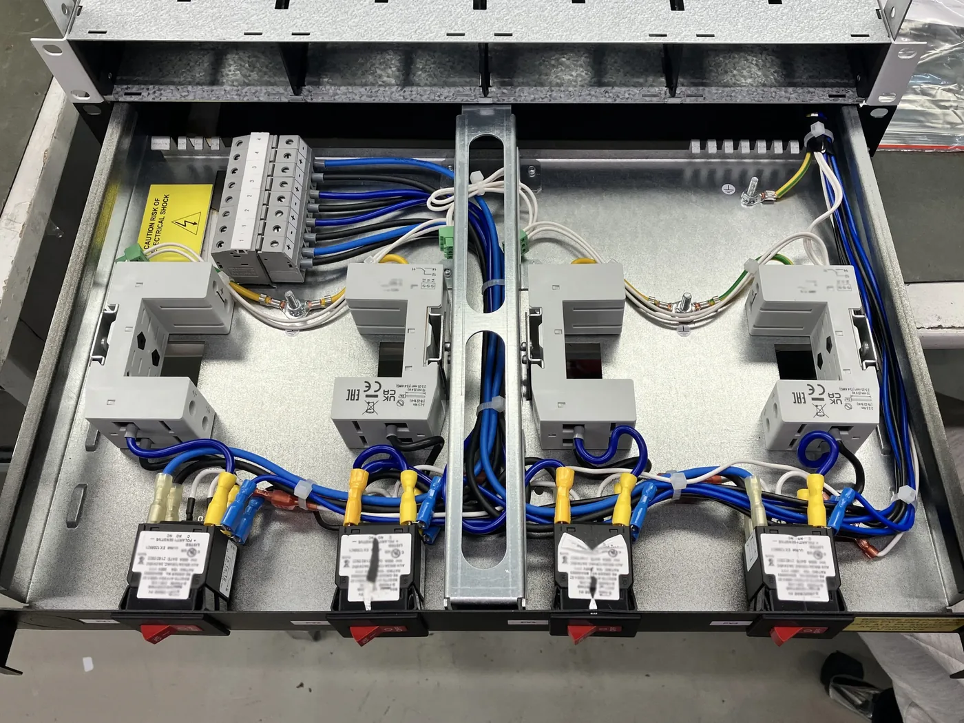 Technological systems installation by SGS Technologies — control panel wiring