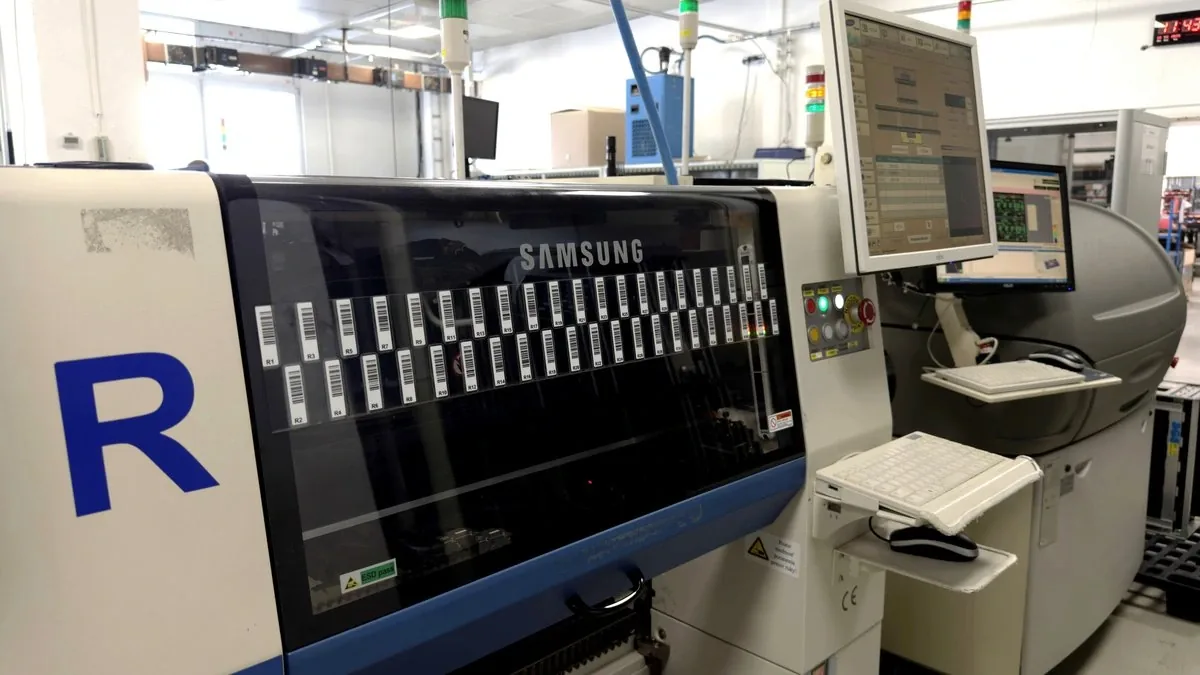 SMT assembly line overview at SGS Technologies, Prešov facility